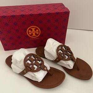 Tory Burch Miller Calf Leather Sandals in Vintage Vachetta Size 9.5